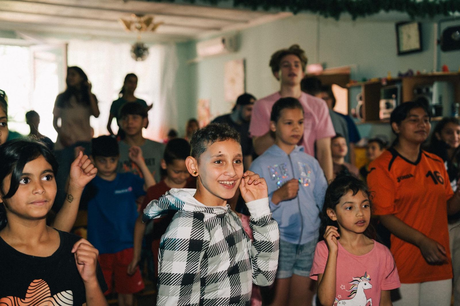 Campers and counselors during the Chynadiyovo camp session